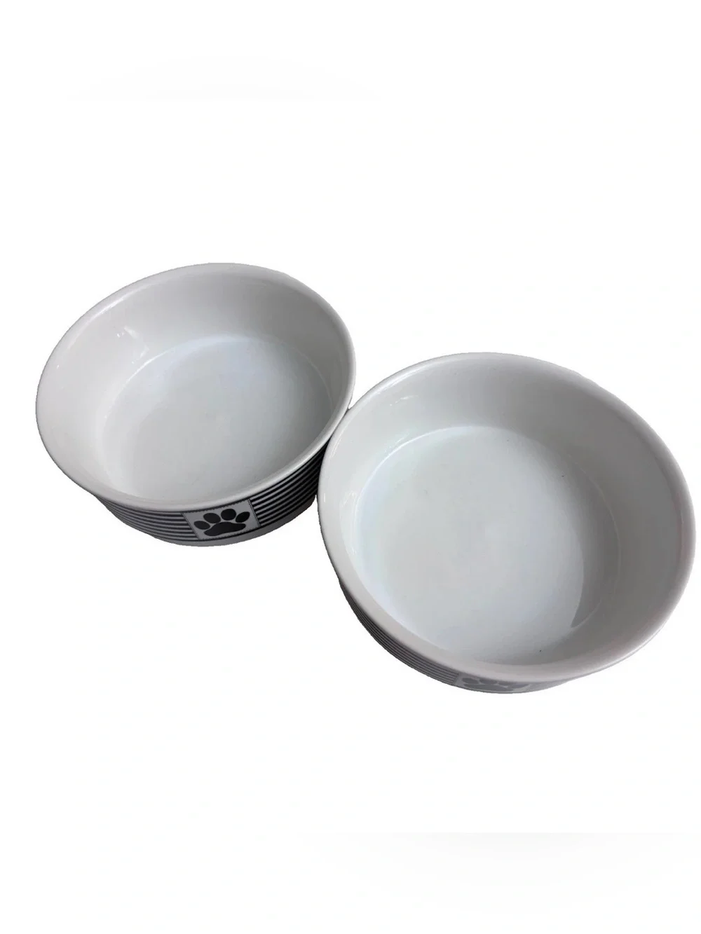 Bone Dry Paw & Patch Ceramic 2 Bowls For Water and/or Food